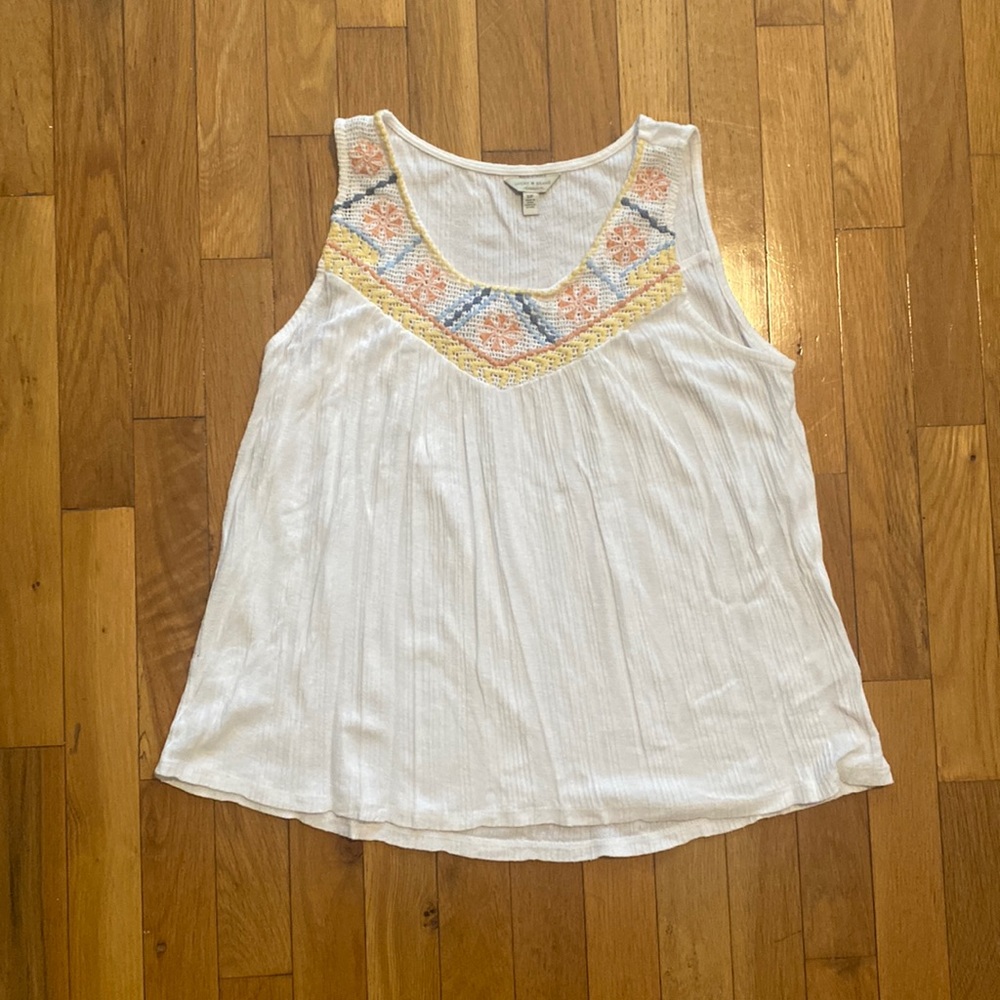 LUCKY BRAND crocheted top